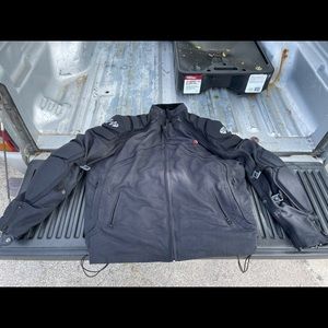 COPY - Joe Rocket Padded Motorcycle Jacket Mens XL Tall Black Lined 2 Layers Po…